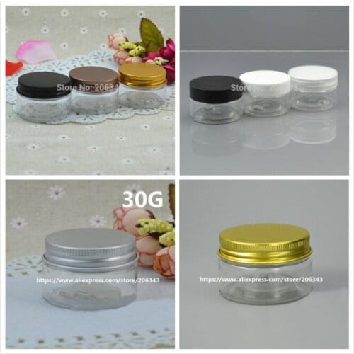 30G transparent plastic PET jar/pot/bottle for essence/gel/eye cream/moisturizer/art nail/skin care cosmetic packing