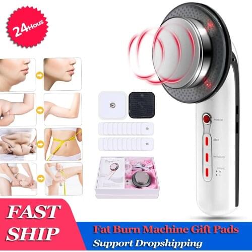 Ultrasonic Cavitation EMS Body Massager 3 in 1 Fat Burn Slimming Machine With 20Pcs Electrode Pads Cavitation Anti Cellulite