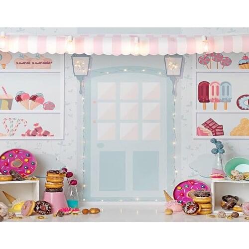 Sweets shelf newborn photography backdrop vinyl Fotografia baby shower photo background for photo Studio props photophone NB-231