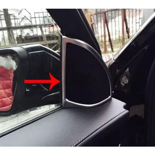 For Benz GLC Class X205 2015-2017 ABS Pearl Chrome Inside Interior tweeter Cover Trim