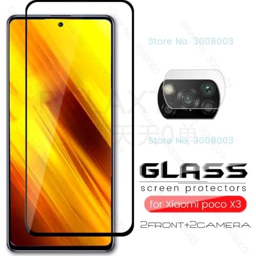 Protective glass poco x3 nfc m3 glass camera glass for xiaomi pocophone little m 3/x 3 3m 3x pocox3 pocom3 screen protector film