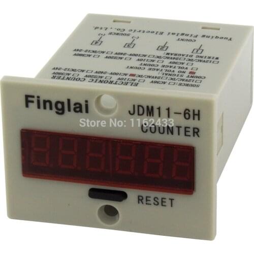 JDM11-6H 4 pin contact signal input digital electronic counter relay JDM11 production counter AC 220V 110V 380V 36V DC 24V 12V