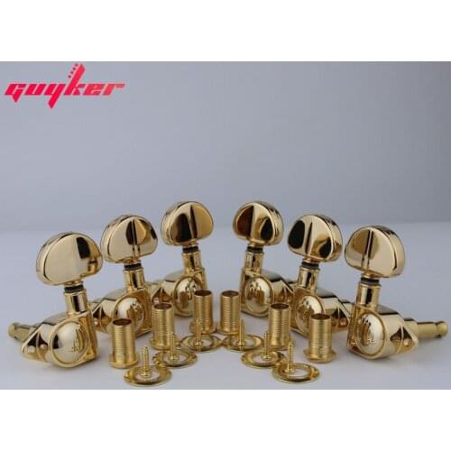 1 Set GUYKER Guitar Machine Heads Big handle Tuners Gold