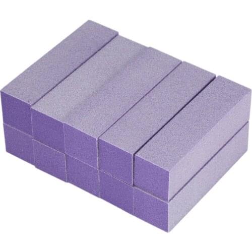 10 pcs BlockBuffer Acrylic Nail Art Sanding Files purple 23*23mm Buffer Buffing Sanding Files Block Acrylic Nail Art Tips Tool