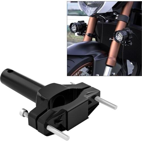 1x Universal Mount Bracket for Motorcycle Bumper Modified Headlight Stand Off Road Lamp Holder Black