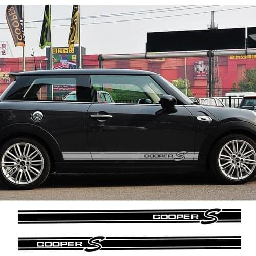 2PCS Car Side Stripe Stickers For Mini Cooper R56 R57 R58 R50 R52 R53 R59 R61 Countryman R60 F60 F55 F56 F54 Auto Accessories