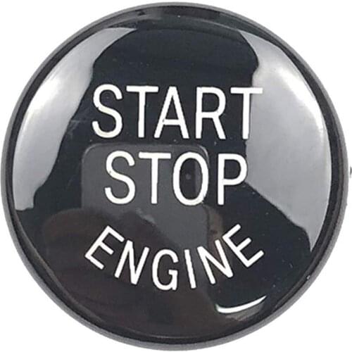 25mm Car Automotive Start Stop Button Round Cover Trim Conversion Kit - Black