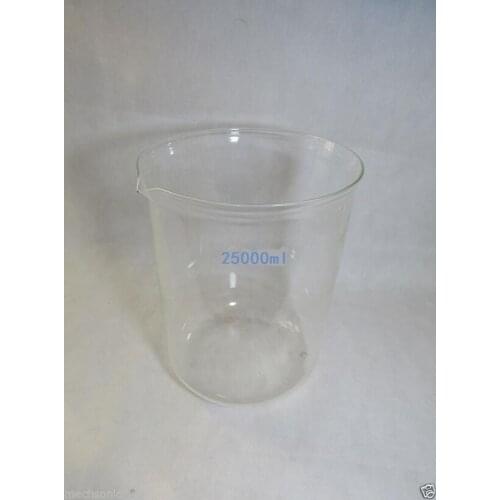 25000mL Borosilicate Glass Beaker 25L Low Form Spout Mouth Lab Glassware fast shipping ne