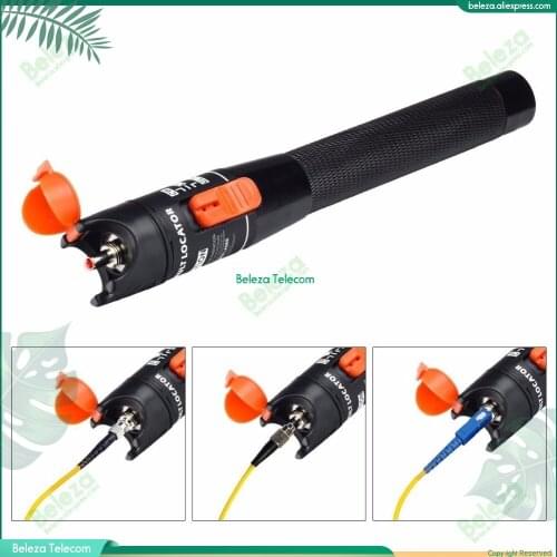 5pieces Lot 10mw VFL Red Laser Pen Style Light Fiber Optic Cable Tester Visual Locator LC/FC/SC/ST Adapter compatiable