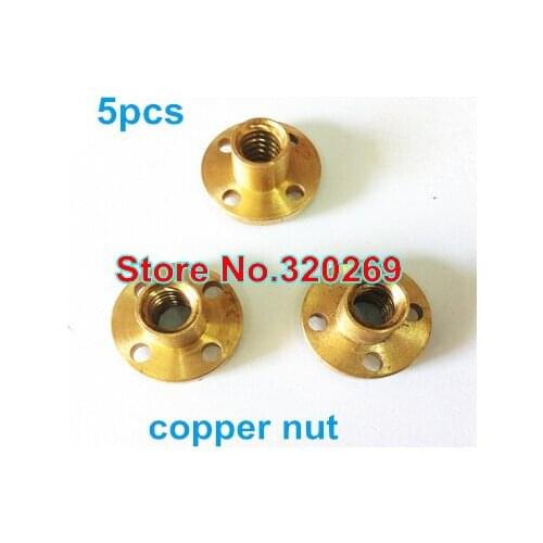5pcs Trapezoidal Lead Screw Flange Copper Brass Nut For 3D Printer Z Axis
