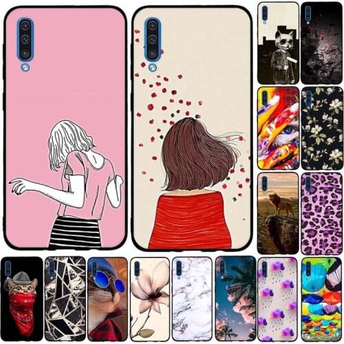 A Funda for Samsung A50 Case Soft Silicone Cover For Samsung Galaxy A50 A 50 2019 A505 A505F SM-A505F Cute Phone Cases Couqe