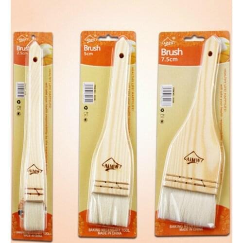 Wood handle wool brush, wool oil brush,butter brush