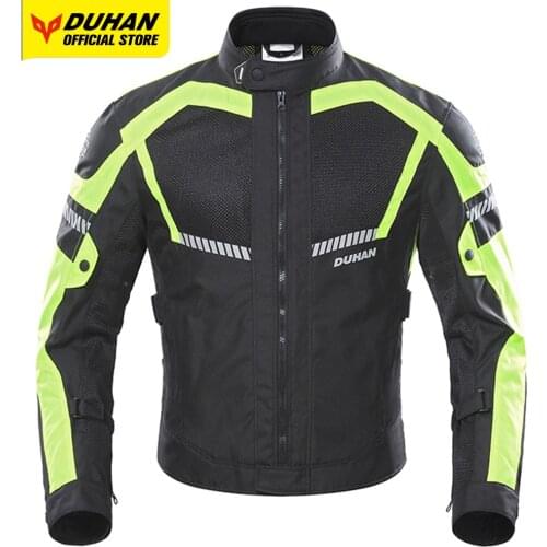 DUHAN Breathable Motorcycle Jacket Motocross Elbow Protective Gear Mesh Fabric Waterproof Mountain Bike Cycling Summer Jacket