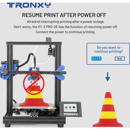 Tronxy XY2 PRO 2E 2 in 1 Out Extruder Two Colors Head Dual Printing 3D Printer DIY Kits with Super Silent High Accuracy