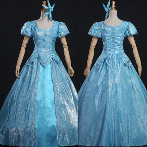 Mermaid Cosplay Costume Ariel Princess Dress With Star Headdress Fancy Halloween Carnival Party Gown For Adult Women