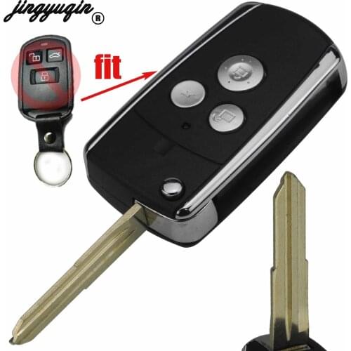 Jingyuqin 10pcs Key Case for HYUNDAI SONATA MOINCA Key 3 Buttons Uncut Brass Blade Modified Remote Blank Key Shell 1