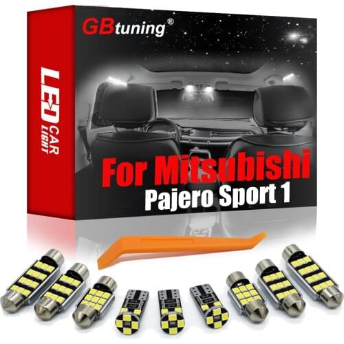 Top Quality Canbus LED Interior Reading Room Light Kit 10PCS For Mitsubishi Montero Shogun Pajero Sport 1 K90 1996-2007 Car Lamp
