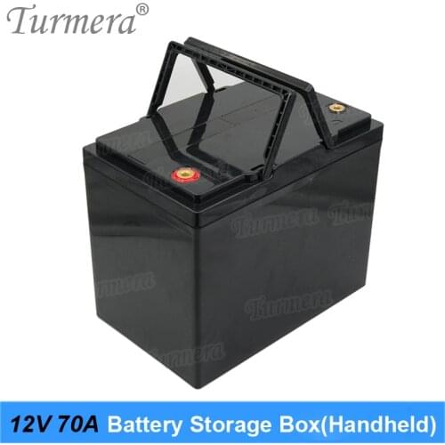 Turmera 12V Battery Storage Box for 3.2V Lifepo4 Battery Use Can Build 70Ah to 120Ah for Solar System Uninterrupted Power Supply