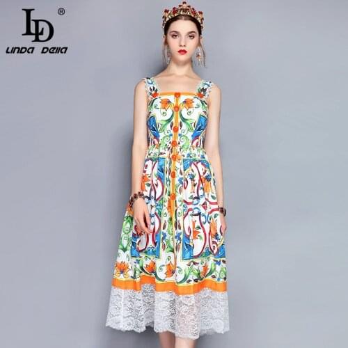 Летние платья с кружевом LD LINDA DELLA China At AliExpress