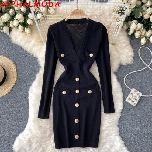 Light mature style dress, popular style, rhombic Plaid temperament, deep V-neck breasted slim fit, short sexy Hip Wrap Skirt