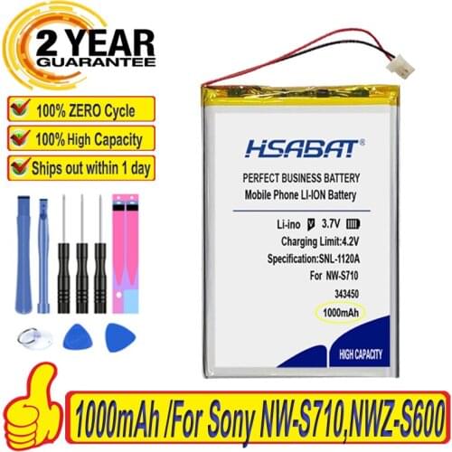 Top Brand 100% New 1000mAh Battery for Sony NWZ-S600 NWZ-S600F NW-S710 NWZ-S610 NWZ-S615 NWZ-S615F NWZ-S616 NWZ-S616F NWZ-S618
