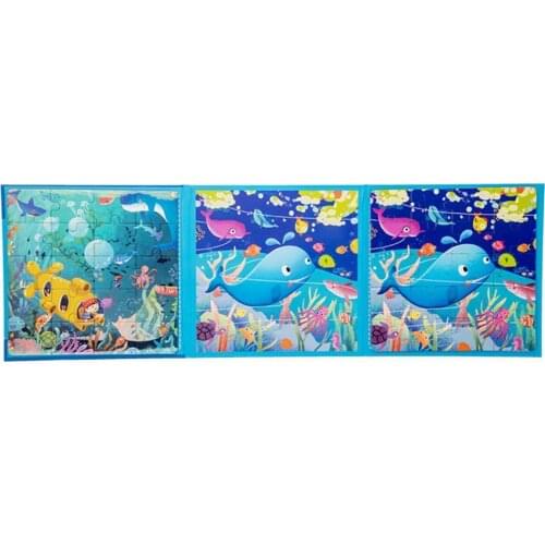 Magnetic Cartoon Jigsaw Puzzle Kid Children Early Educational Toy Birthday Gift