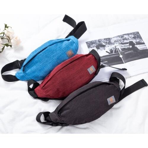 Male Men Waist Bag Pack Casual Functional Money Phone Belt Bag Gray Black Women Bag for Belt Canvas Hip Bag Fanny