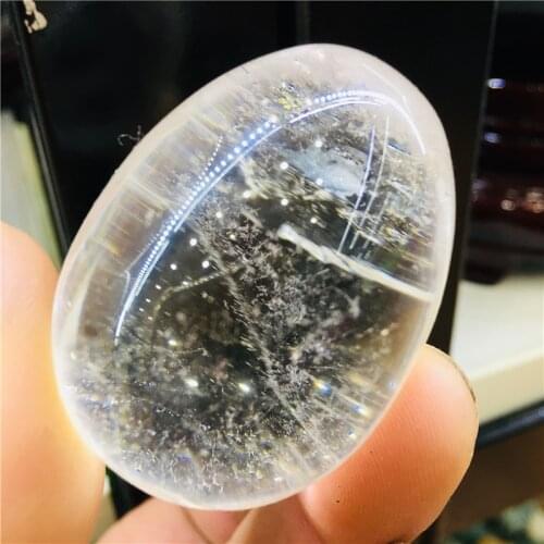 45mm natural transparent quartz crystal massage egg true crystal healing gem mineral properties