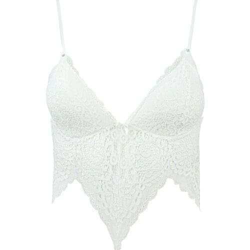 Raw white Ruched Bralet