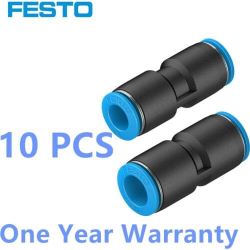 10pcs One Pack Festo Pneumatic Fitting Quick Connector QS-1/8-1/4-3-/8-1/2-4-6-8-10-12