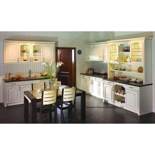 PVC/vinyl kitchen cabinet(LH-PV057)