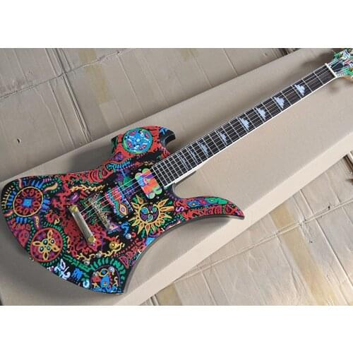 Factory Outlet-Free Shipping 6 Strings Unusual Shaped Electric Guitar with Fixed Bridge,Rosewood Fretboard