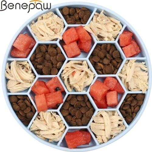 Benepaw Silicone Dog Food Bowl Eco-Friendly Anti-Gulping Strong Suction Anti-slip Pet Slow Feeder For Small Medium Large Dogs