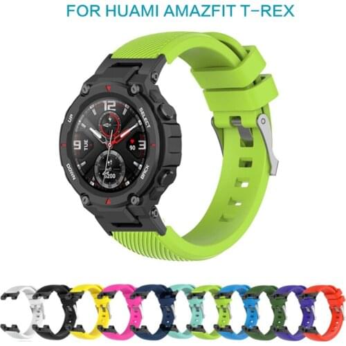 Silicone Strap For Huami Amazfit T-Rex Replacement Band For Xiaomi Amazfit T-REX Pro Smart Watch Bracelet Soft Sport Wristband