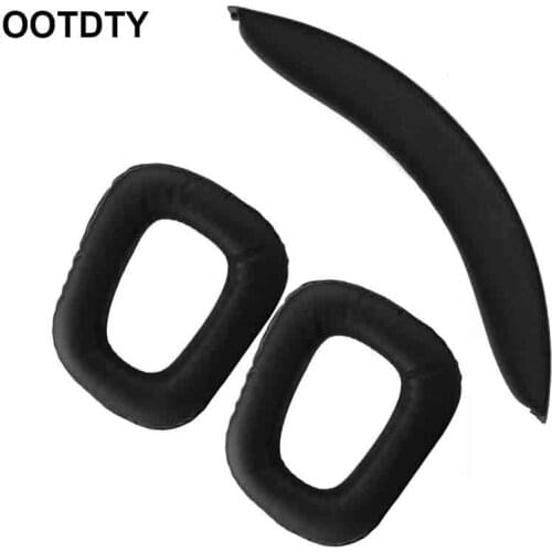 Headphone Cushions Replacement Ear Pads Cushion Headband Stand For Logitech G35 G930 G430 F450 Headphones