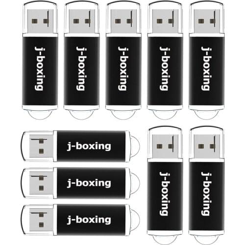 J-boxing 10PCS 128MB USB Flash Drives Bulk 64MB 256MB 512MB Small Capacity USB 2.0 Memory Thumb Drives Zip Drive Jumpdrive Black