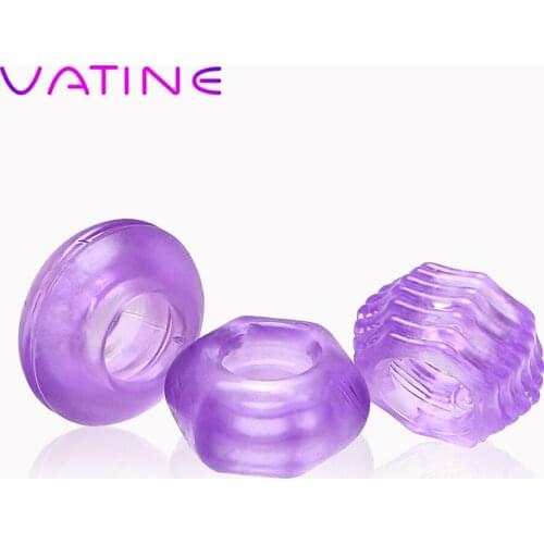 VATINE Penis Enlargement Sleeve Penis Rings Erotic Extender Ring Sex Toys For Men Foreskin Cock Ring for Penis 3Pieces/set