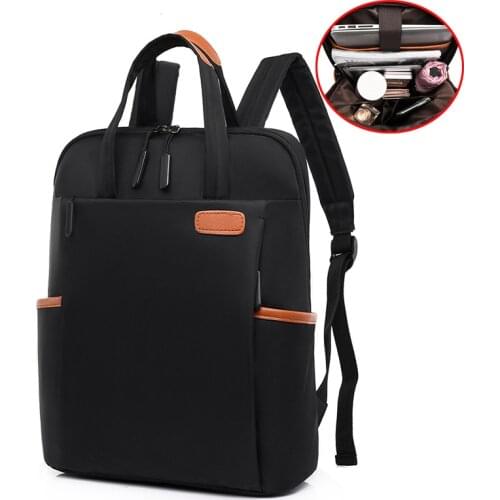 Waterproof Women Business Backpack Fashion Oxford Student School Backpacks 13 14 Inch Laptop Bag Casual Travel Rucksack Mochila