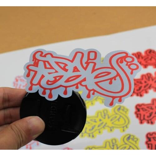 High quality paper round label stickers with glossy lamination