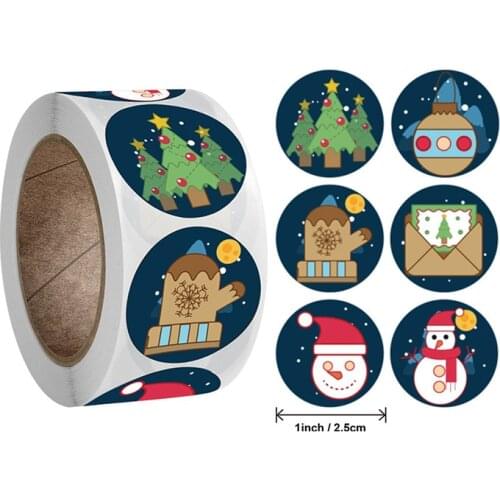 1-500 Christmas Gift Sealing Stickers Merry Christmas Design Diary Scrapbooking Stickers Festival Party Gift Decorations Labels