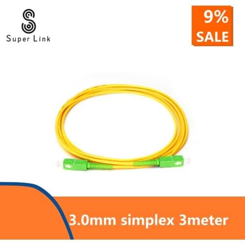 10pcs 3.0mm simplex fiber optic patch cord singlemode SC/APC-SC/APC 3meter