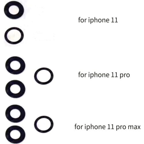 10pcs For Iphone 12 Pro Max Mini Back Rear Camera Glass Lens with Adhesive Sticker