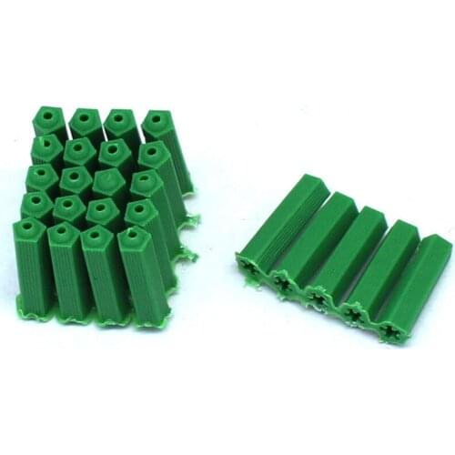 100pcs Plastic Expansion Anchors Drywall wall plug M6 self tapping screw expansion tube dowels Mounting Home Hardware Fasteners