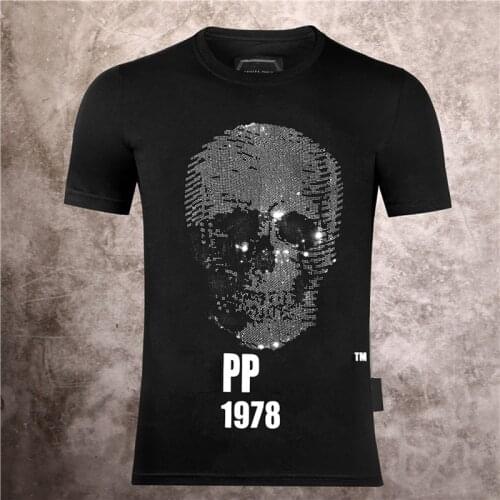 3D Print Men Polo Shirt Black Short Sleeve PP Skull Top Street Sportswear Short Sleeve Man Plein Polo Shirt