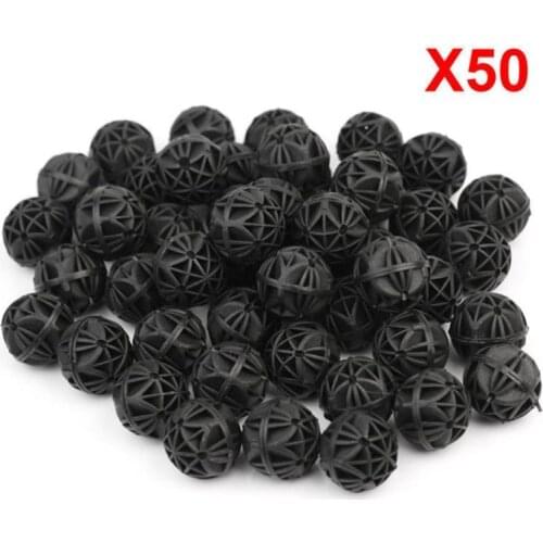 50Pcs/lot 16mm Aquarium Filter Media Aquarium Bio Sponge Filter Aquarium Fish Tank Filter Canister Clean Portable Wet Dry Cotton
