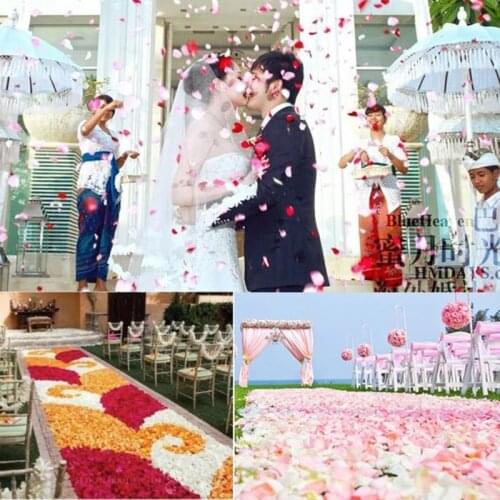 500/1000/3000pcs Wedding Supplies Petals Artificial Silk Rose Flower Petal Wedding Bridal Shower Petalas Aisle Decor Petalos