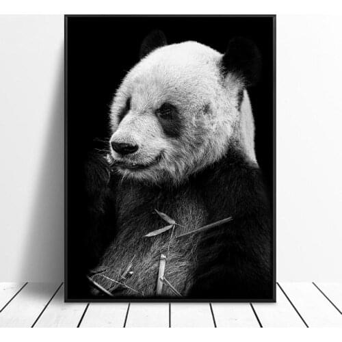 Black and white Panda Canvas Painting Wall Art Pictures Prints Home Decor Wall Poster Decoration for living Room