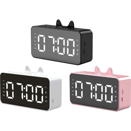 Smart Digital Alarm Clock Bluetooth 5.0 Dimmable Snooze USB Port Desk Clock
