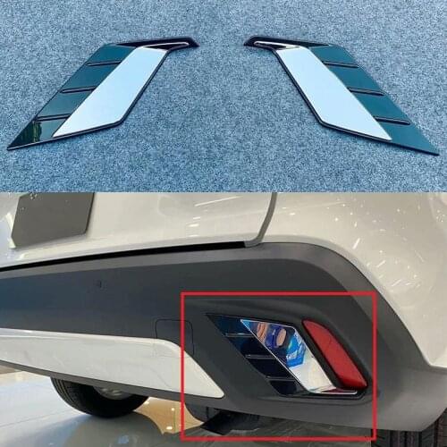 For Toyota Corolla Cross (XG10) 2020 2021 ABS Chrome Rear Reflector Fog Light Lamp Cover Sticker Decoration Trim