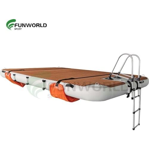 FUNWORLD Inflatable Floating Dock Water Platform Leisure Island for Yacht